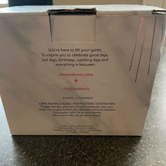 Chic & Tonic, Snowflake, Blue & White, Mug, 16 oz. - Picture 5 of 5